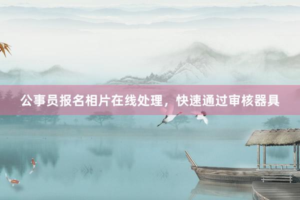 公事员报名相片在线处理，快速通过审核器具